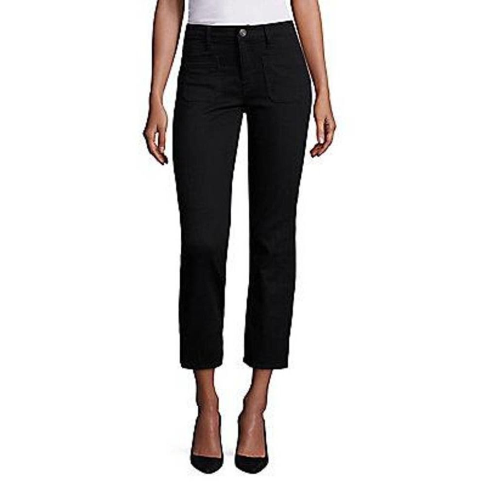 Joie Laney Black Caviar distressed midrise Crop Flare Jean NWT Womens 26